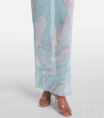 Orchidee tulle maxi dress | Pucci