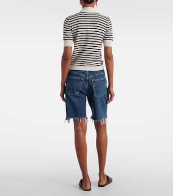 The Sailor striped tie-neck sweater | Frame