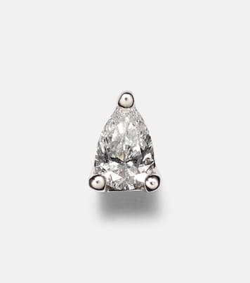 18kt white gold single earring with diamonds | Anita Ko