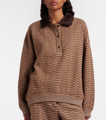 Zigzag  wool and cotton polo sweater | Missoni