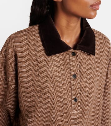 Zigzag  wool and cotton polo sweater | Missoni