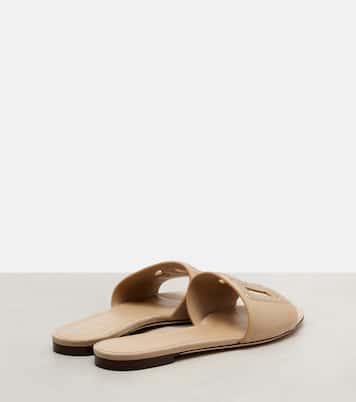 DG crystal-embellished suede slides | Dolce&Gabbana