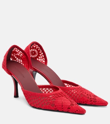 Crochet leather-trimmed pumps | Magda Butrym