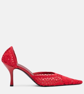 Crochet leather-trimmed pumps | Magda Butrym