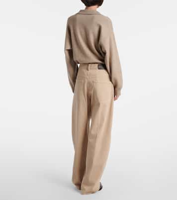 Mid-Rise Wide-Leg Jeans Monili | Brunello Cucinelli