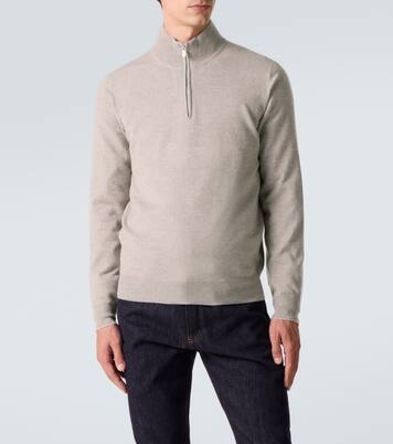 Cashmere half-zip sweater | Brunello Cucinelli