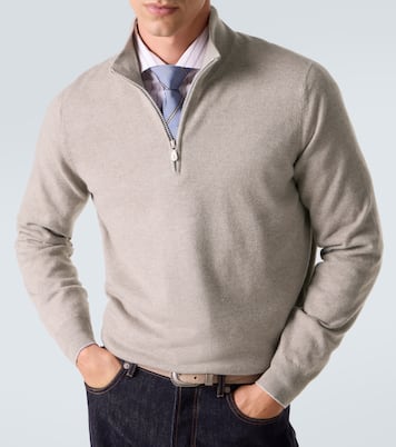 Cashmere half-zip sweater | Brunello Cucinelli