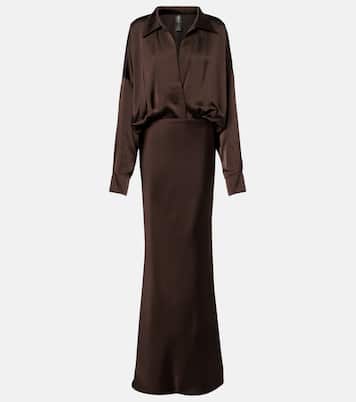 Abito lungo in raso | Norma Kamali