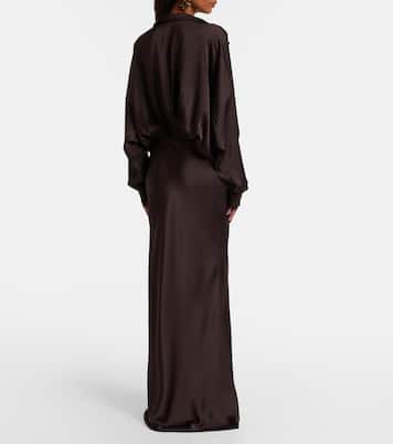 Abito lungo in raso | Norma Kamali