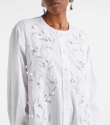 Embroidered cotton-blend gown | Carolina Herrera