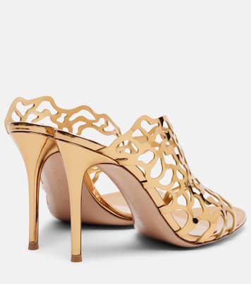 Metallic leather mules | Gianvito Rossi