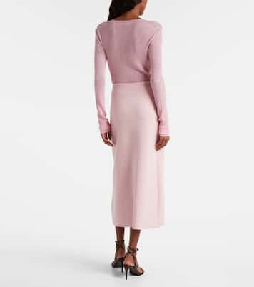 Patri knitted wool midi skirt | Khaite