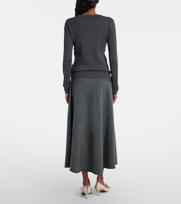 Jupe longue N°388 Ease en cachemire mélangé | Extreme Cashmere