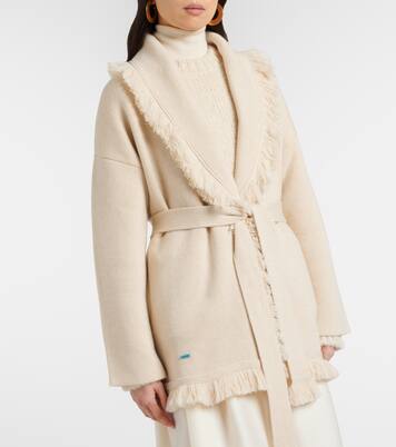 Finest fringed cashmere and cotton cardigan | Alanui