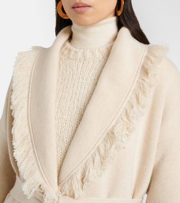 Finest fringed cashmere and cotton cardigan | Alanui