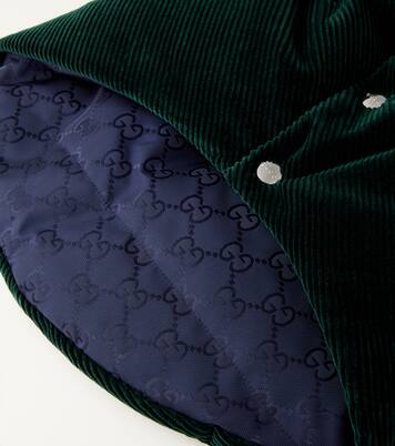 Reversible corduroy dog coat | Gucci