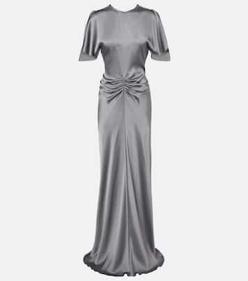 Isabella gathered satin gown  | Victoria Beckham