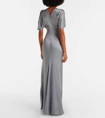 Isabella gathered satin gown  | Victoria Beckham