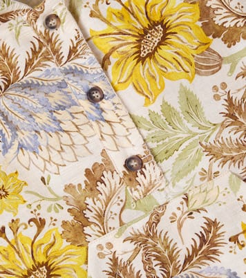 Top in cotone con cappuccio e stampa floreale | Zimmermann Kids