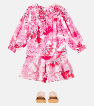 Thalia ruffled cotton shorts | Poupette St Barth Kids