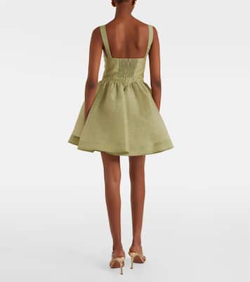 Rebellion linen and silk organza minidress | Zimmermann