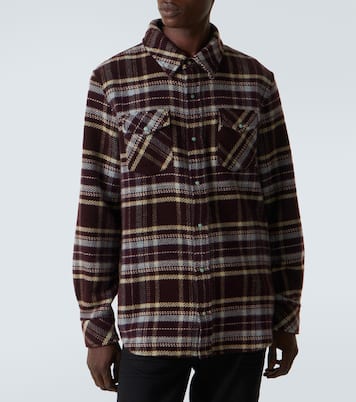 Plaid cashmere shirt with emerald | God's True Cashmere