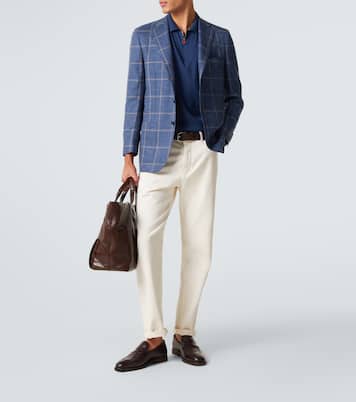 Cotton half-zip polo shirt | Kiton