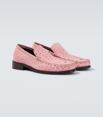Ostrich-effect leather loafers in pink - Acne Studios | Mytheresa Ostrich-effect leather loafers in pink - Acne Studios | Mytheresa