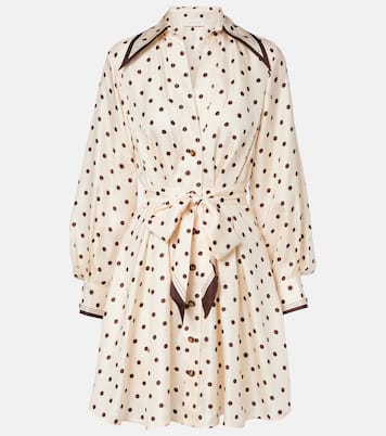 Belted polka-dot silk shirt dress | Zimmermann