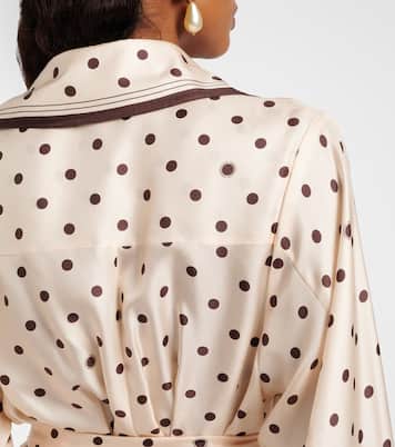 Belted polka-dot silk shirt dress | Zimmermann