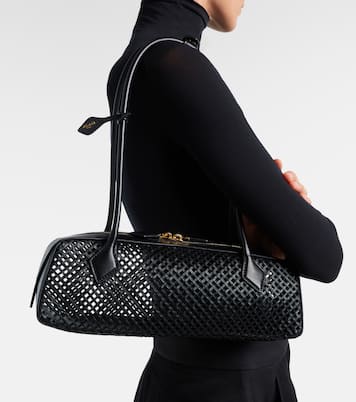 Le Teckel Medium woven leather shoulder bag | Alaïa