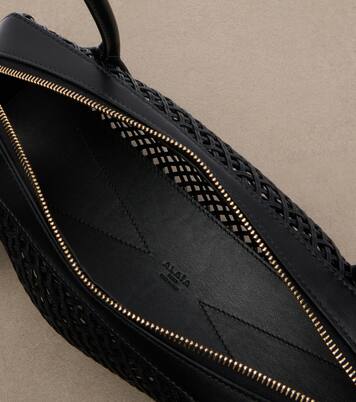 Le Teckel Medium woven leather shoulder bag | Alaïa