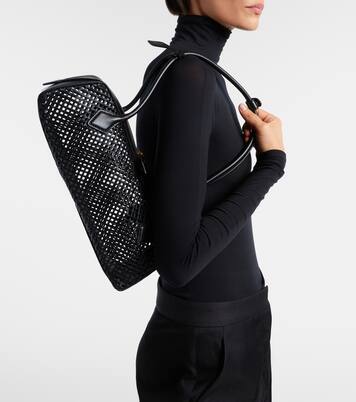 Le Teckel Medium woven leather shoulder bag | Alaïa