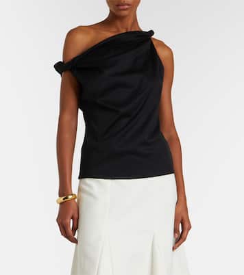 One-Shoulder-Top aus einem Baumwollgemisch | Róhe
