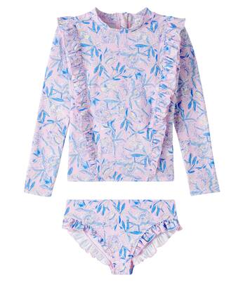 Yanika floral rashguard top and bikini bottoms set | Louise Misha
