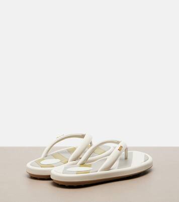 Striped leather thong sandals | Tod's