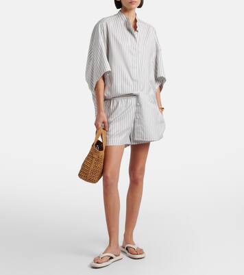 Striped leather thong sandals | Tod's