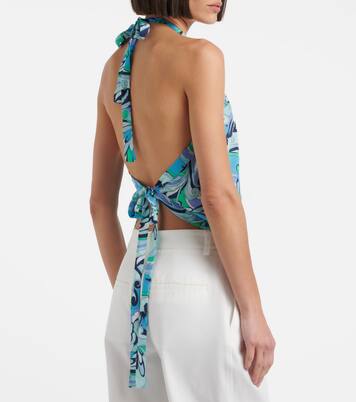 توب بياقة هالتر بطبعات Raya | Melissa Odabash