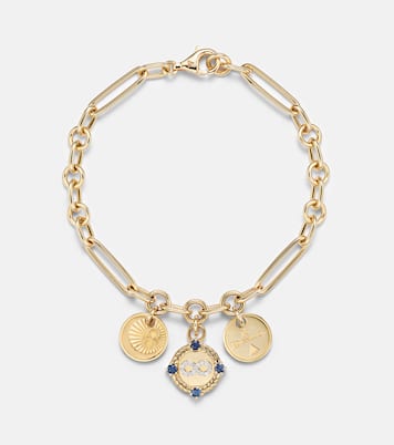 Bracciale Infinite Gratitude in oro 18kt con diamanti e zaffiri | FoundRae