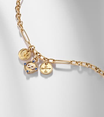 Bracciale Infinite Gratitude in oro 18kt con diamanti e zaffiri | FoundRae