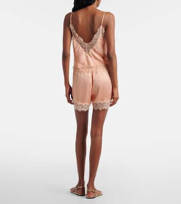 Doris lace-trimmed satin shorts | Poupette St Barth