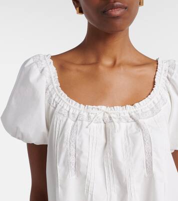 Vestido corto Galle de algodón con encaje | Faithfull