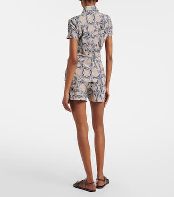Paula's Ibiza Anagram cotton-blend shorts | Loewe