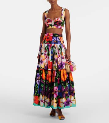 Bolso Sicily Small de efecto rafia floral | Dolce&Gabbana