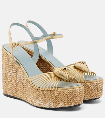 Cœur Royal leather espadrille wedges | Valentino Garavani