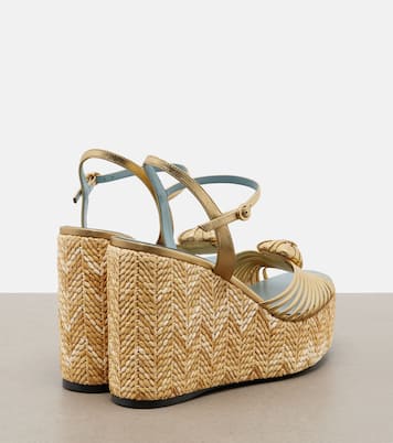 Cœur Royal leather espadrille wedges | Valentino Garavani