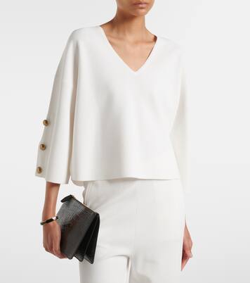 Embellished crêpe top | Max Mara