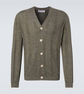 Cardigan en lin et coton | Brunello Cucinelli