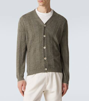 Cardigan en lin et coton | Brunello Cucinelli