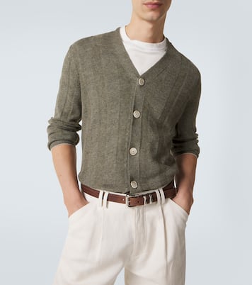 Cardigan en lin et coton | Brunello Cucinelli